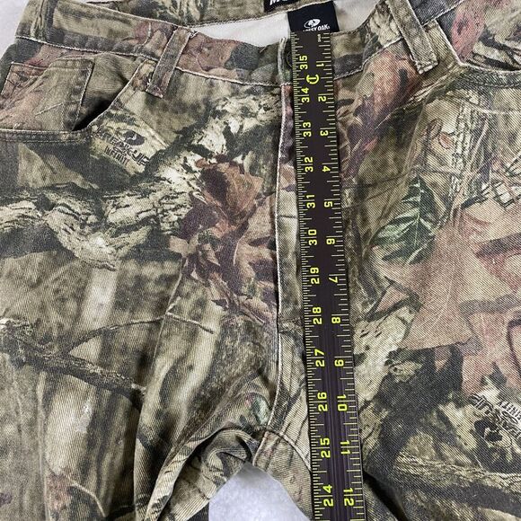 Mossy Oak Camo Pants Men 36x32 (Real 36x30) Camouflage Hunting Outdoor Y2K Green - Picture 9 of 11